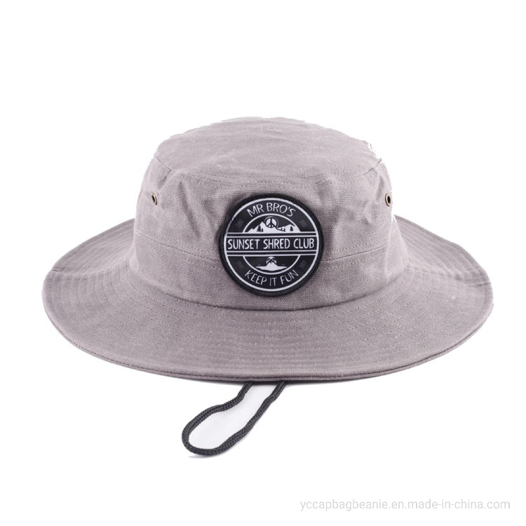 Custom Wide Brim Sun Outdoor Beach Canvas Bucket Floppy Hat