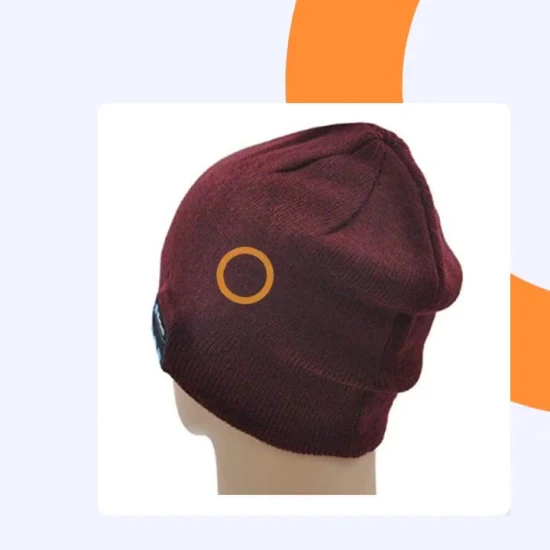 Bluetooth Custom Strickmütze, besticktes Logo, Beanie-Wintermütze